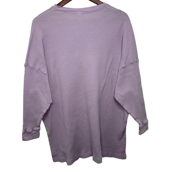 Free People Lavender Waffle Thermal Long Sleeve Top Size XS Intimately Free - Picture 4 of 11